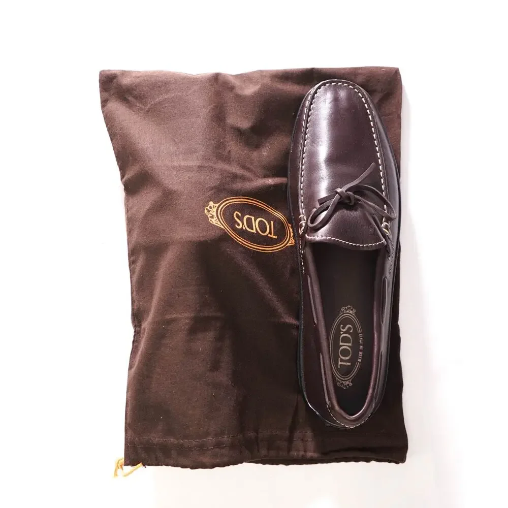 $995 TOD'S - Dark Brown Leather Boat Shoes - US 12.5 (11.5UK)